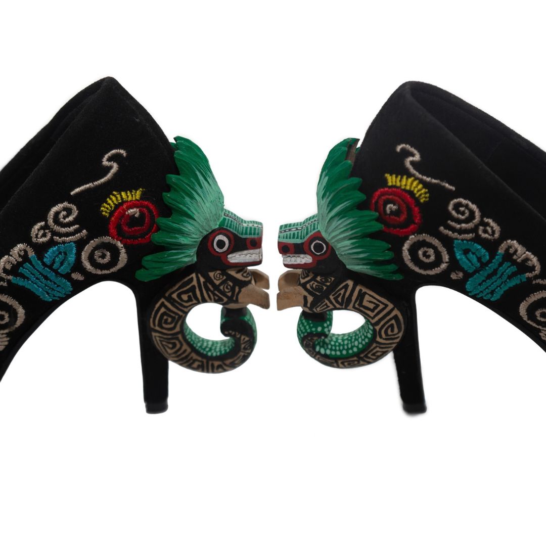 PEYOTL® QUETZALCOATL Negro Pieza Única - Tacones