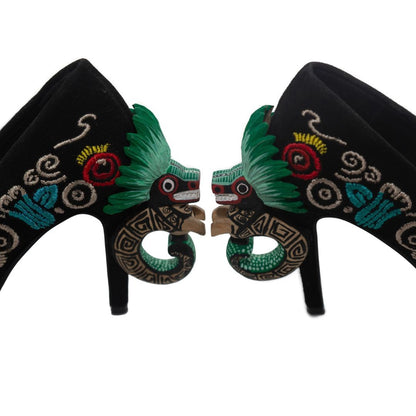 PEYOTL® QUETZALCOATL Negro Pieza Única - Tacones